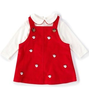 Starting Out Peter-Pan Collar Long Sleeve Santa Corduroy Pinafore Jumper 2-Piece